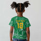 One Team One Game Guyana Football Custom Kid T shirt Pride Of Guyana Green Version - African Pride