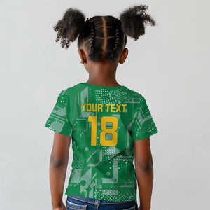 One Team One Game Guyana Football Custom Kid T shirt Pride Of Guyana Green Version - African Pride