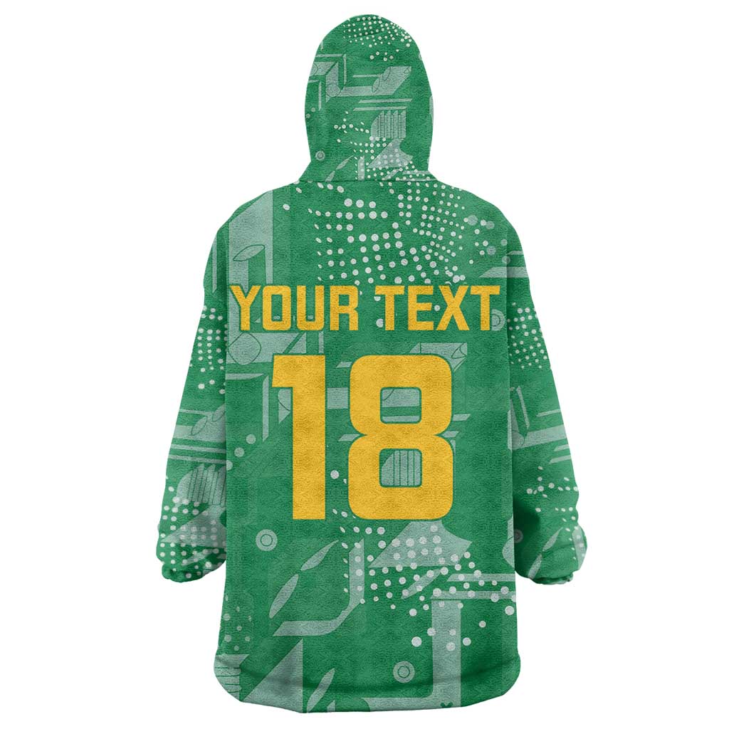 One Team One Game Guyana Football Custom Kid Wearable Blanket Hoodie Pride Of Guyana Green Version - African Pride