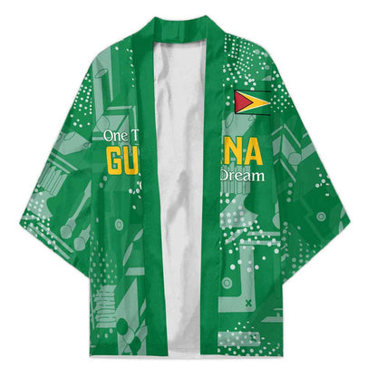 One Team One Game Guyana Football Custom Kimono Pride Of Guyana Green Version