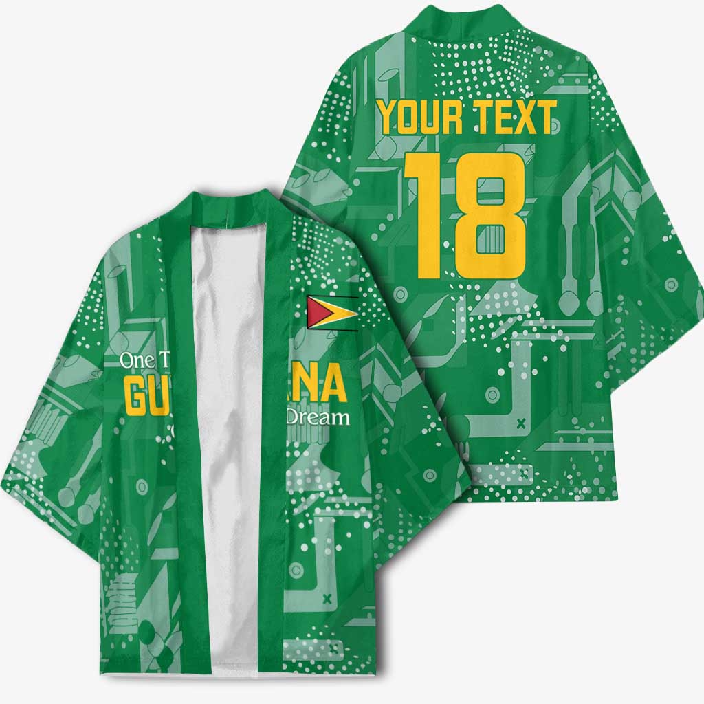 One Team One Game Guyana Football Custom Kimono Pride Of Guyana Green Version