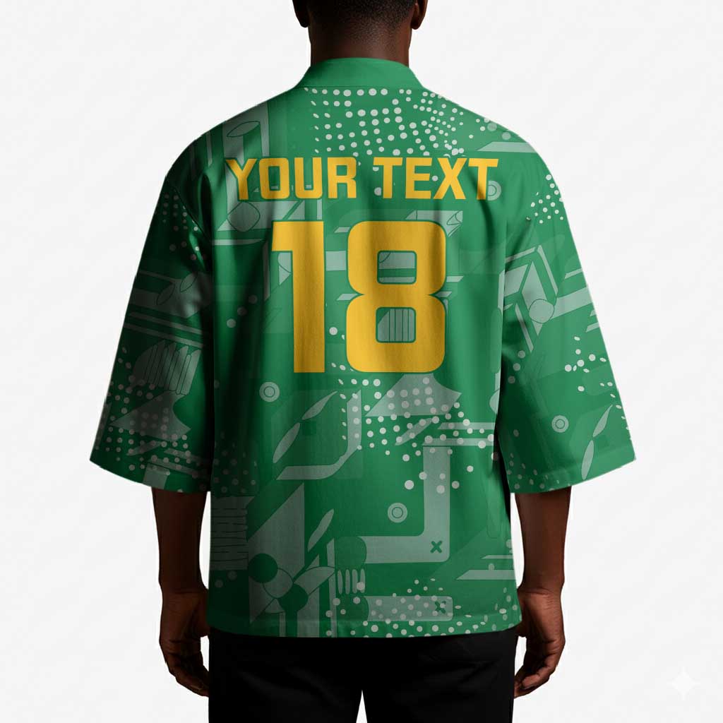 One Team One Game Guyana Football Custom Kimono Pride Of Guyana Green Version