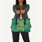 One Team One Game Guyana Football Custom Leather Bag Pride Of Guyana Green Version
