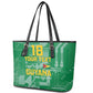 One Team One Game Guyana Football Custom Leather Tote Bag Pride Of Guyana Green Version - African Pride