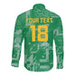 One Team One Game Guyana Football Custom Long Sleeve Button Shirt Pride Of Guyana Green Version - African Pride