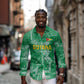 One Team One Game Guyana Football Custom Long Sleeve Button Shirt Pride Of Guyana Green Version - African Pride