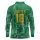 One Team One Game Guyana Football Custom Long Sleeve Polo Shirt Pride Of Guyana Green Version - African Pride