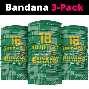 One Team One Game Guyana Football Custom Neck Gaiter Pride Of Guyana Green Version - African Pride