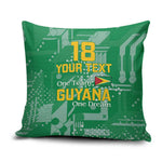 One Team One Game Guyana Football Custom Pillow Cover Pride Of Guyana Green Version