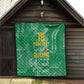 One Team One Game Guyana Football Custom Quilt Pride Of Guyana Green Version - African Pride