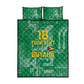 One Team One Game Guyana Football Custom Quilt Bed Set Pride Of Guyana Green Version - African Pride
