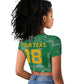 One Team One Game Guyana Football Custom Raglan Cropped T shirt Pride Of Guyana Green Version - African Pride