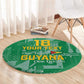 One Team One Game Guyana Football Custom Round Carpet Pride Of Guyana Green Version - African Pride