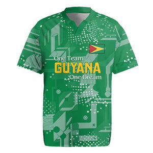 One Team One Game Guyana Football Custom Rugby Jersey Pride Of Guyana Green Version - African Pride