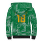 One Team One Game Guyana Football Custom Sherpa Hoodie Pride Of Guyana Green Version - African Pride