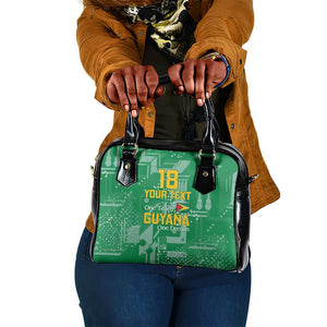 One Team One Game Guyana Football Custom Shoulder Handbag Pride Of Guyana Green Version - African Pride