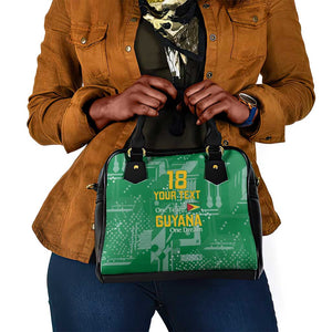One Team One Game Guyana Football Custom Shoulder Handbag Pride Of Guyana Green Version - African Pride