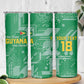 One Team One Game Guyana Football Custom Skinny Tumbler Pride Of Guyana Green Version - African Pride