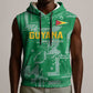 One Team One Game Guyana Football Custom Sleeveless Hoodie Pride Of Guyana Green Version - African Pride