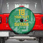 One Team One Game Guyana Football Custom Spare Tire Cover Pride Of Guyana Green Version - African Pride