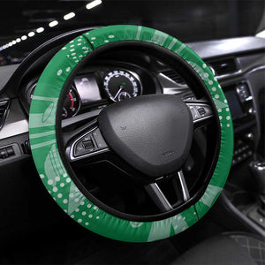 One Team One Game Guyana Football Steering Wheel Cover Pride Of Guyana Green Version - African Pride