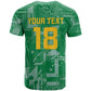 One Team One Game Guyana Football Custom T shirt Pride Of Guyana Green Version - African Pride