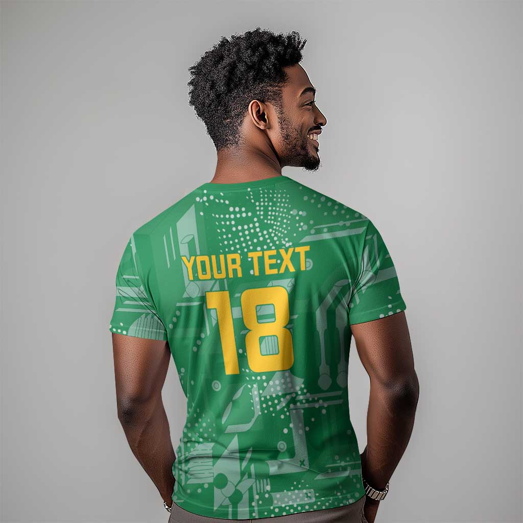 One Team One Game Guyana Football Custom T shirt Pride Of Guyana Green Version - African Pride