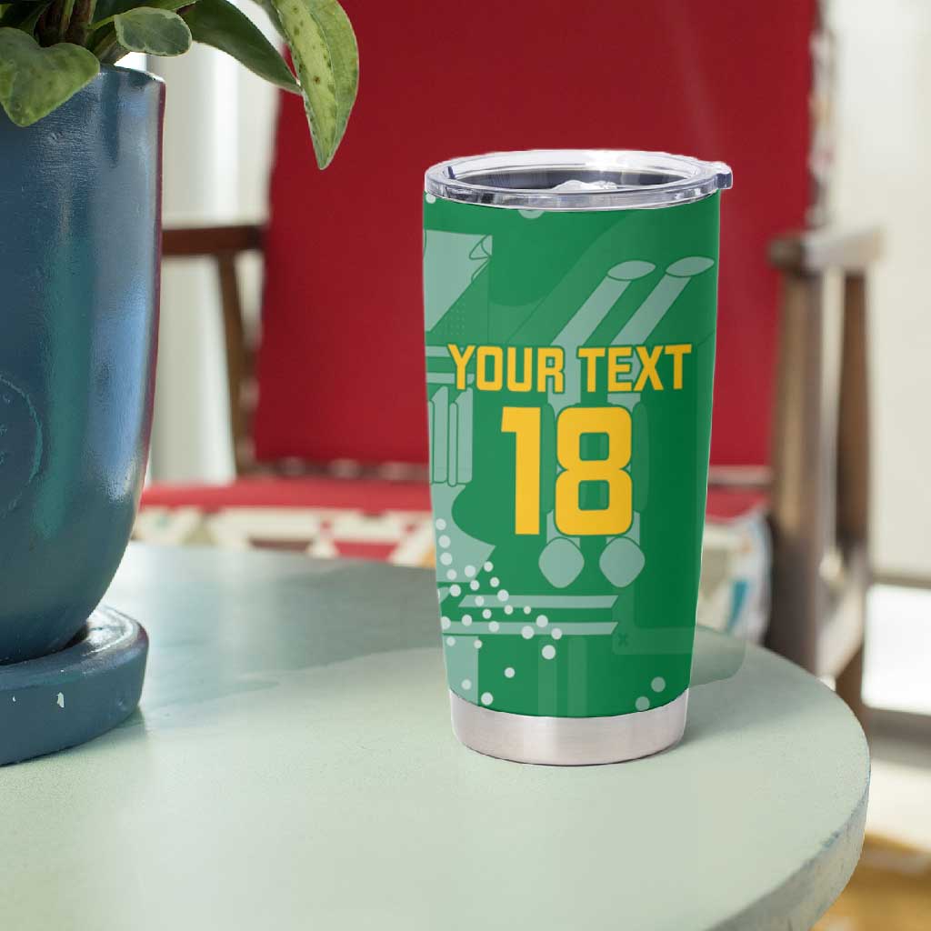 One Team One Game Guyana Football Custom Tumbler Cup Pride Of Guyana Green Version - African Pride