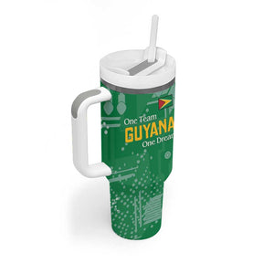 One Team One Game Guyana Football Custom Tumbler With Handle Pride Of Guyana Green Version - African Pride