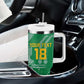 One Team One Game Guyana Football Custom Tumbler With Handle Pride Of Guyana Green Version - African Pride