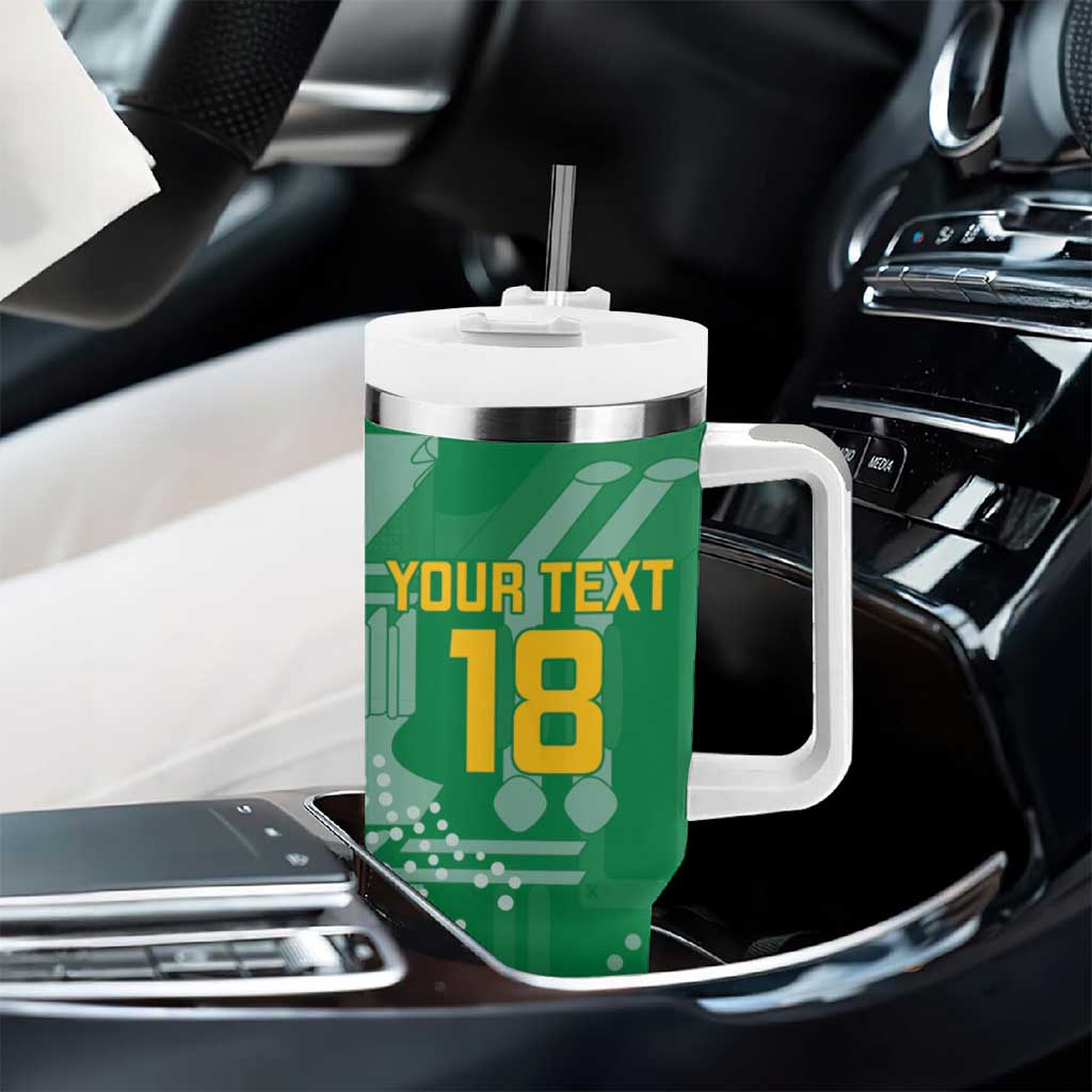 One Team One Game Guyana Football Custom Tumbler With Handle Pride Of Guyana Green Version - African Pride