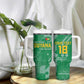 One Team One Game Guyana Football Custom Tumbler With Handle Pride Of Guyana Green Version - African Pride