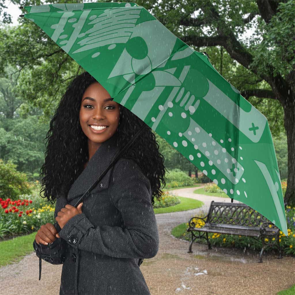 One Team One Game Guyana Football Custom Umbrella Pride Of Guyana Green Version