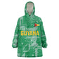 One Team One Game Guyana Football Custom Wearable Blanket Hoodie Pride Of Guyana Green Version - African Pride