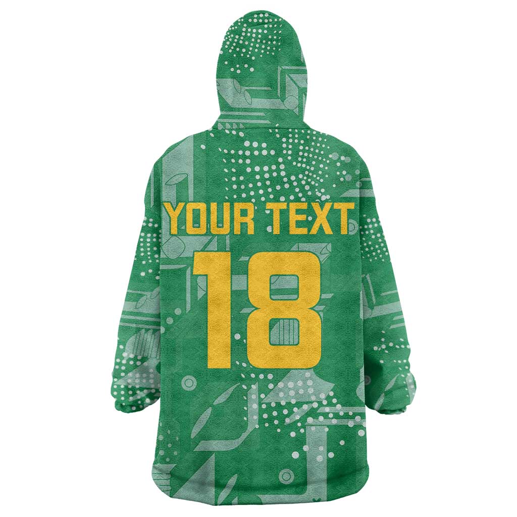 One Team One Game Guyana Football Custom Wearable Blanket Hoodie Pride Of Guyana Green Version - African Pride