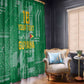 One Team One Game Guyana Football Custom Window Curtain Pride Of Guyana Green Version - African Pride