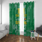 One Team One Game Guyana Football Custom Window Curtain Pride Of Guyana Green Version - African Pride