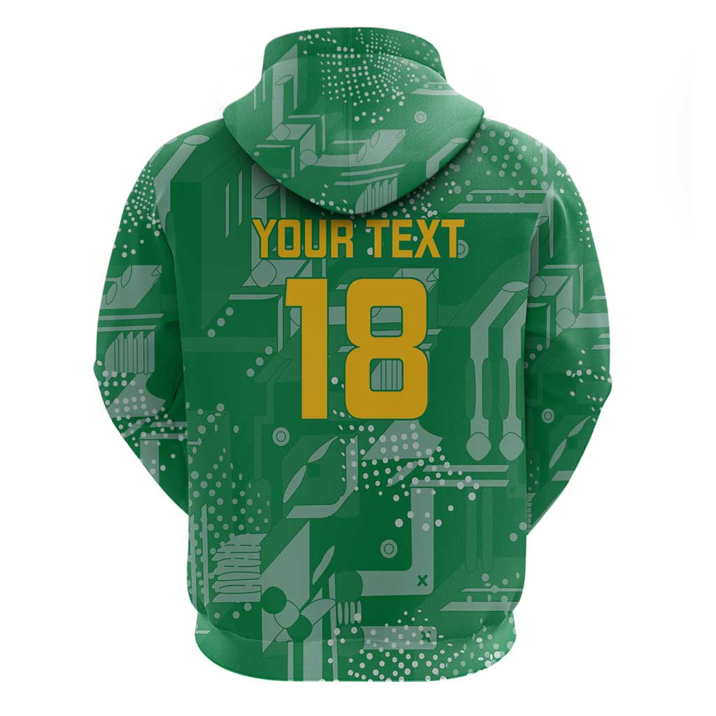 One Team One Game Guyana Football Custom Zip Hoodie Pride Of Guyana Green Version - African Pride