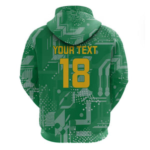 One Team One Game Guyana Football Custom Zip Hoodie Pride Of Guyana Green Version - African Pride