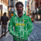 One Team One Game Guyana Football Custom Zip Hoodie Pride Of Guyana Green Version - African Pride