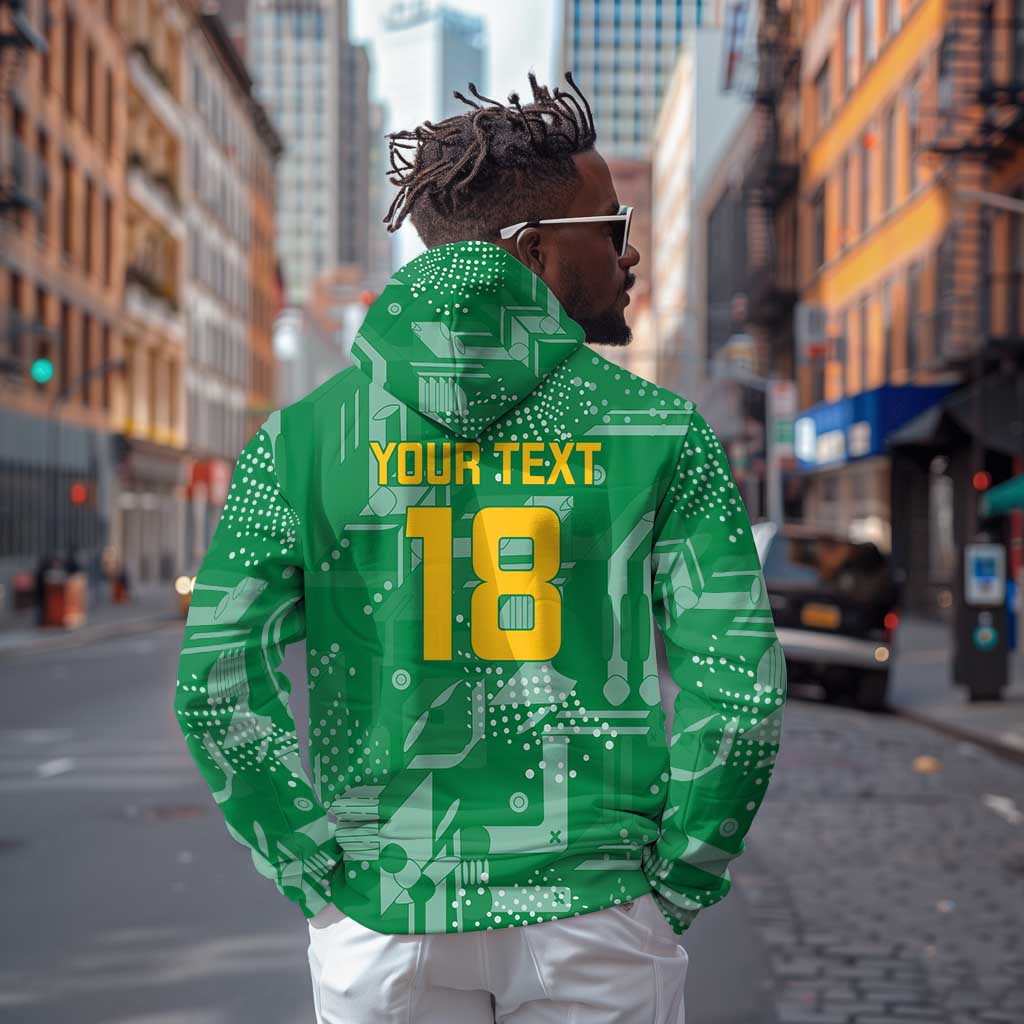 One Team One Game Guyana Football Custom Zip Hoodie Pride Of Guyana Green Version - African Pride