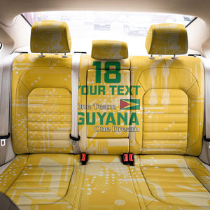 One Team One Game Guyana Football Custom Back Car Seat Cover Pride Of Guyana Green Version - African Pride