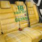 One Team One Game Guyana Football Custom Back Car Seat Cover Pride Of Guyana Green Version - African Pride