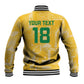 One Team One Game Guyana Football Custom Baseball Jacket Pride Of Guyana Green Version - African Pride