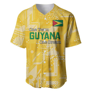 One Team One Game Guyana Football Custom Baseball Jersey Pride Of Guyana Green Version - African Pride