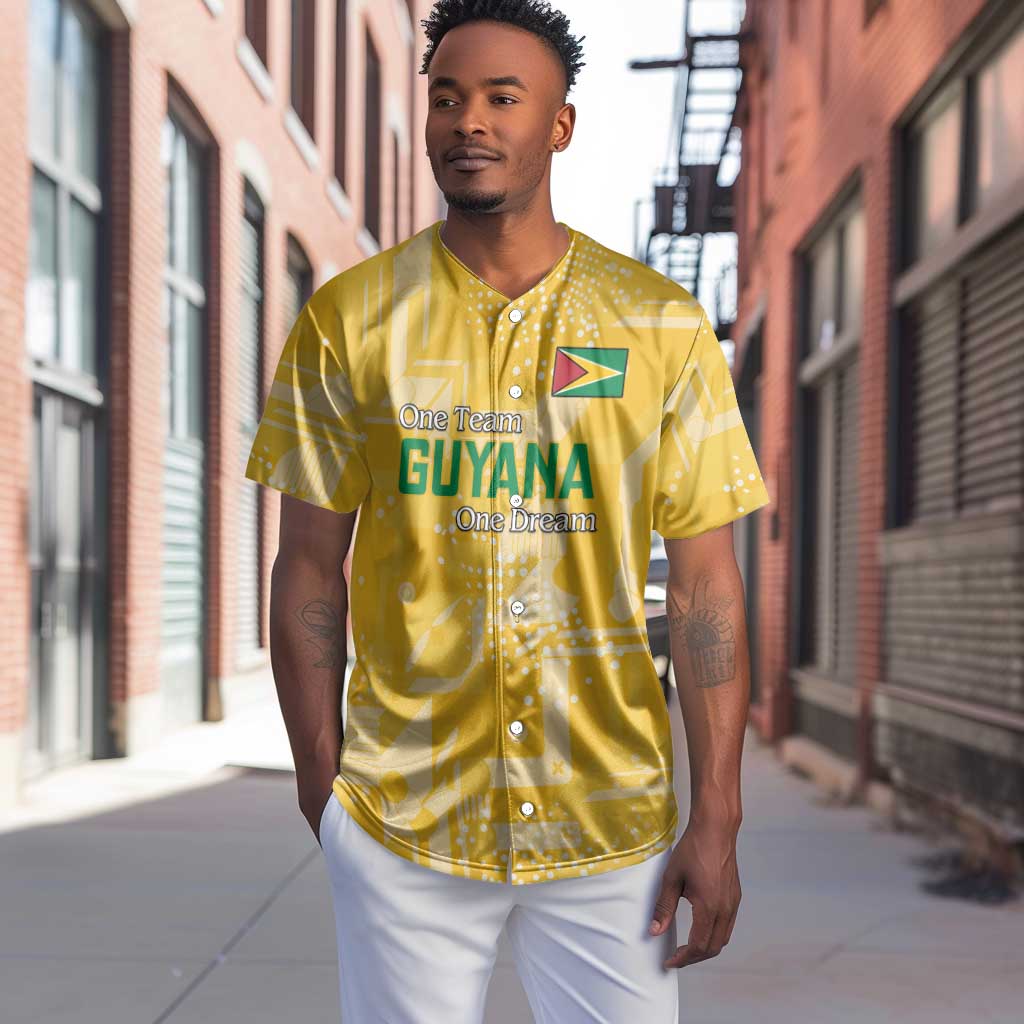 One Team One Game Guyana Football Custom Baseball Jersey Pride Of Guyana Green Version - African Pride