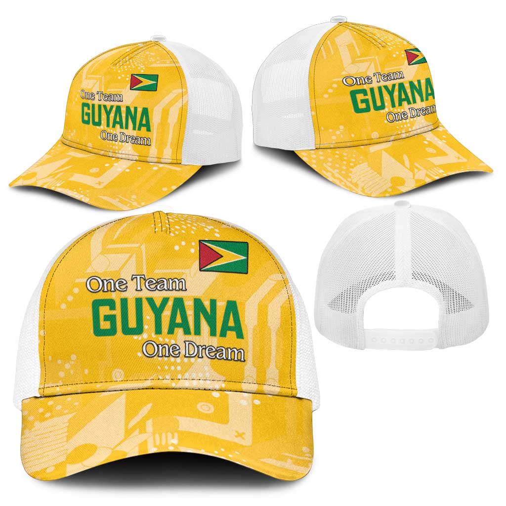 One Team One Game Guyana Baseball Net Cap Pride Of Guyana Green Version - African Pride