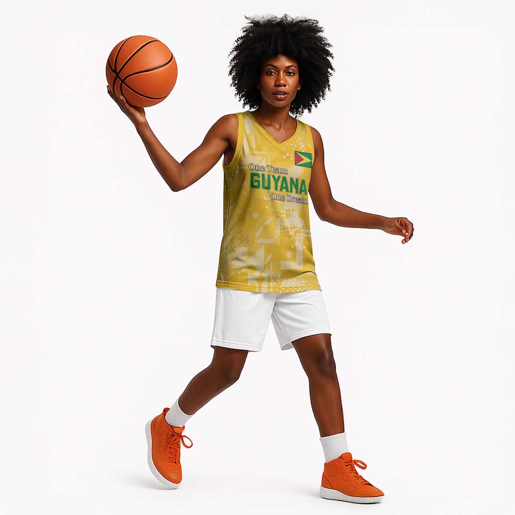 One Team One Game Guyana Football Custom Basketball Jersey Pride Of Guyana Green Version - African Pride