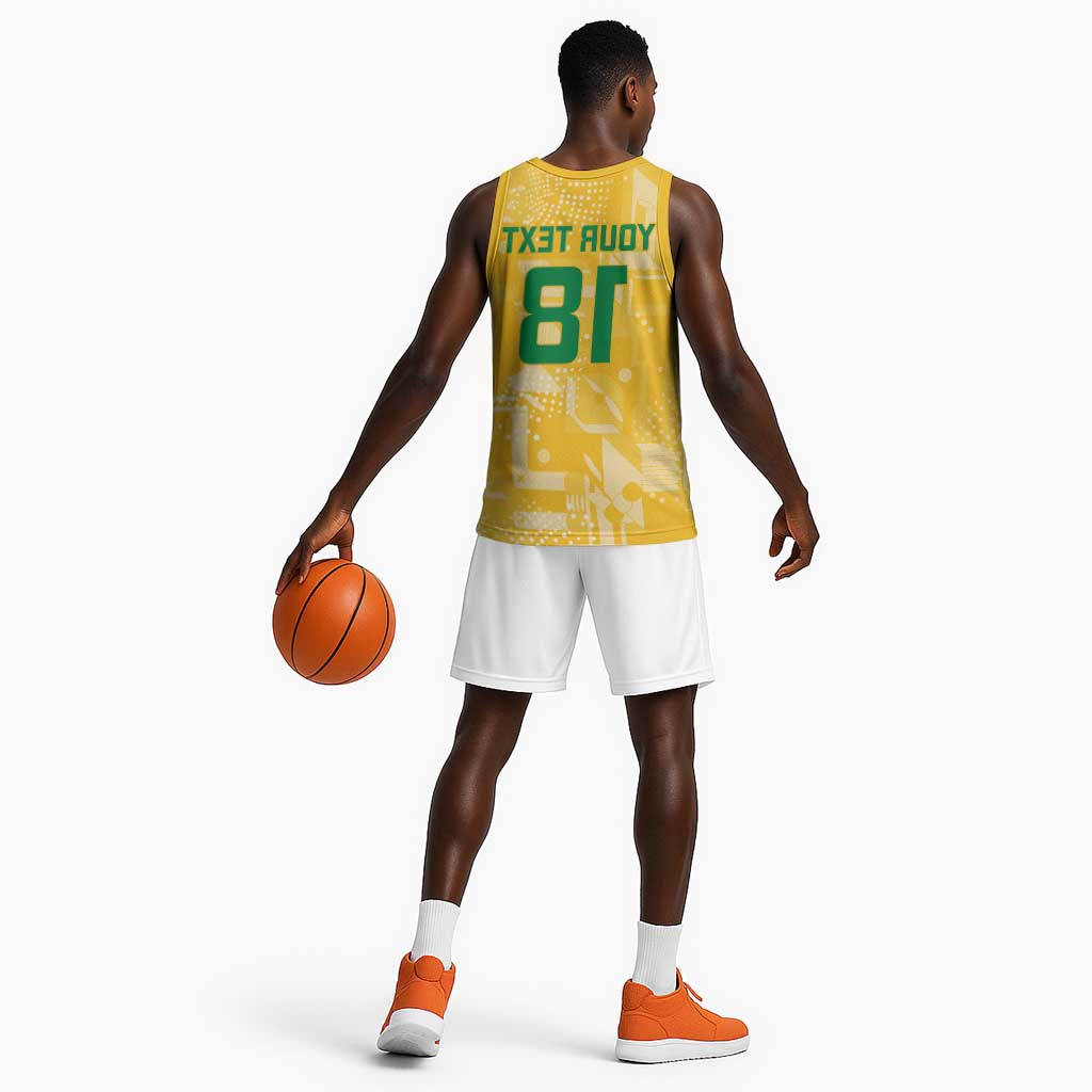 One Team One Game Guyana Football Custom Basketball Jersey Pride Of Guyana Green Version - African Pride