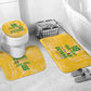 One Team One Game Guyana Football Custom Bathroom Set Pride Of Guyana Yellow Version